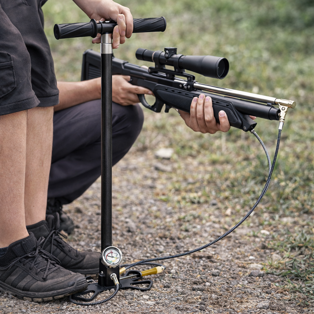 4 Stage Compressed Air PCP Hand Pump 4500Psi/30Mpa