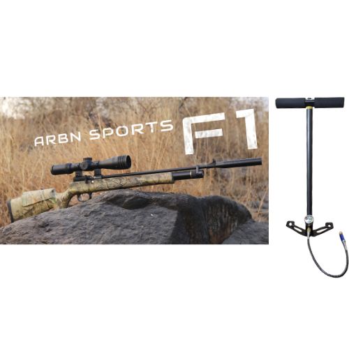 ARBN Sports F1 PCP Air rifle .177 CAL Camo combo 3 Stage PCP Pump Plus