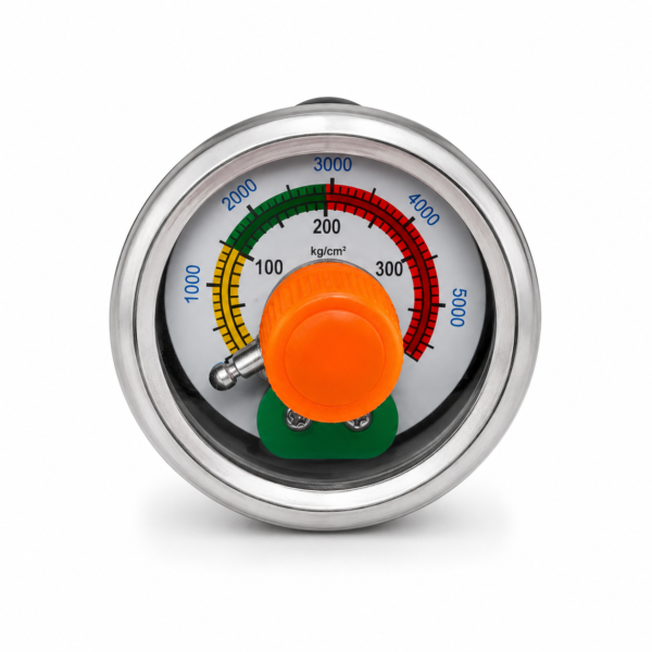 5000 PSI pressure gauge with bleed valve for Yong Heng water-cooled PCP air compressor