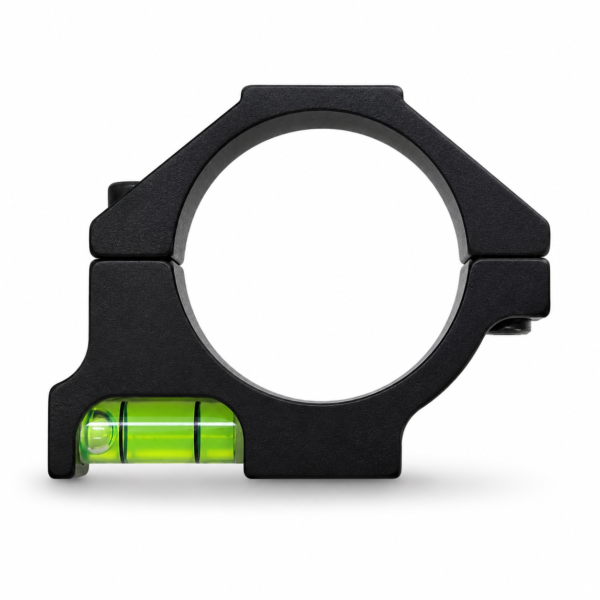 30mm CNC aluminum Picatinny scope ring with integrated bubble level for rifle scope alignment