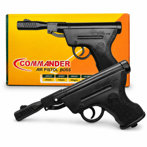 Commander Air Pistol Boss 4.5mm Air Pistol with Threaded Barrel for Target Shooting.