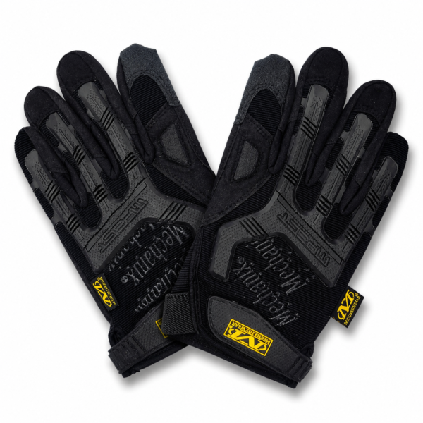 Mechanix M-Pact Full Finger Tactical Gloves Black with Reinforced Palm, Impact Protection and Adjustable Wrist Closure