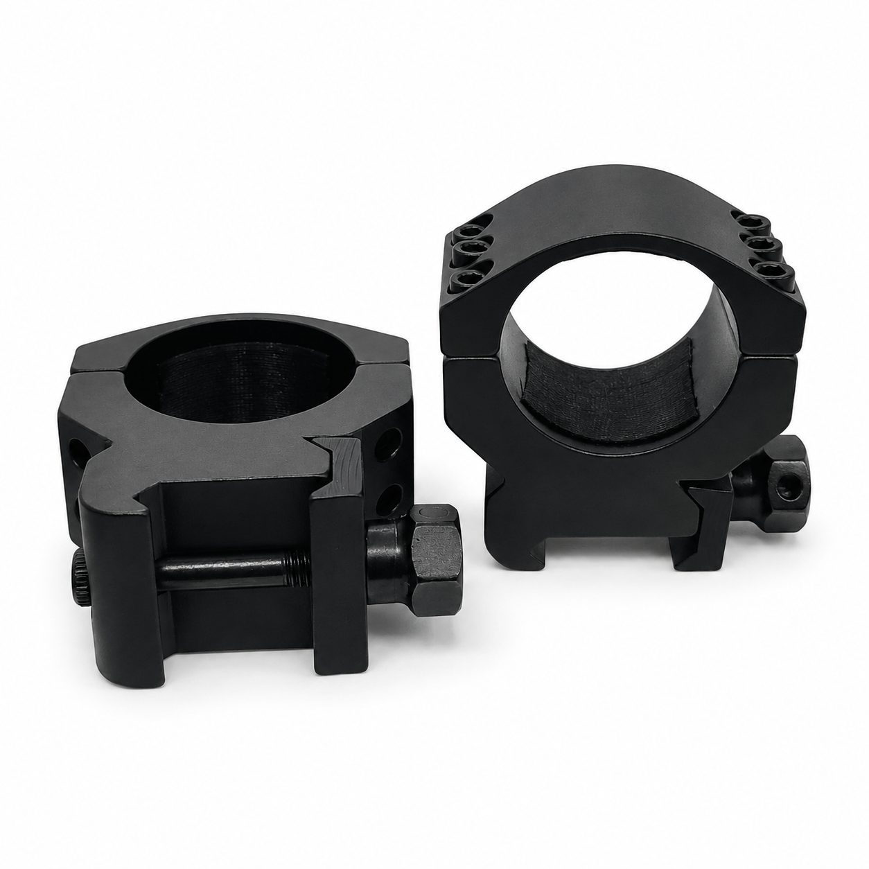 Triple Screw Mount 20-30mm black aluminum scope rings for Picatinny and Weaver rails