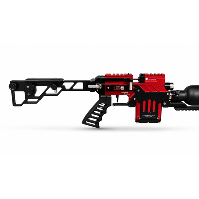 ARBN X1 PCP air rifle side profile with 550mm barrel and 0.42L air cylinder