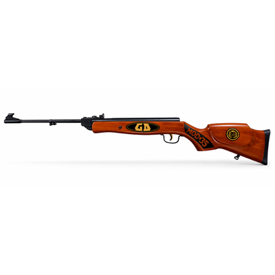 Front: GD Indiana air rifle front view with open sights