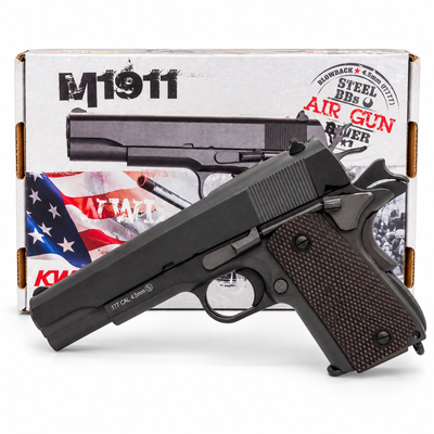 KWC M1911 4.5mm CO₂ blowback air pistol with original box