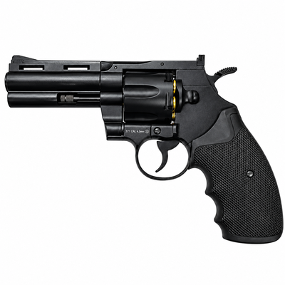 Side view of black KWC Model 357 4.5mm CO2 air revolver